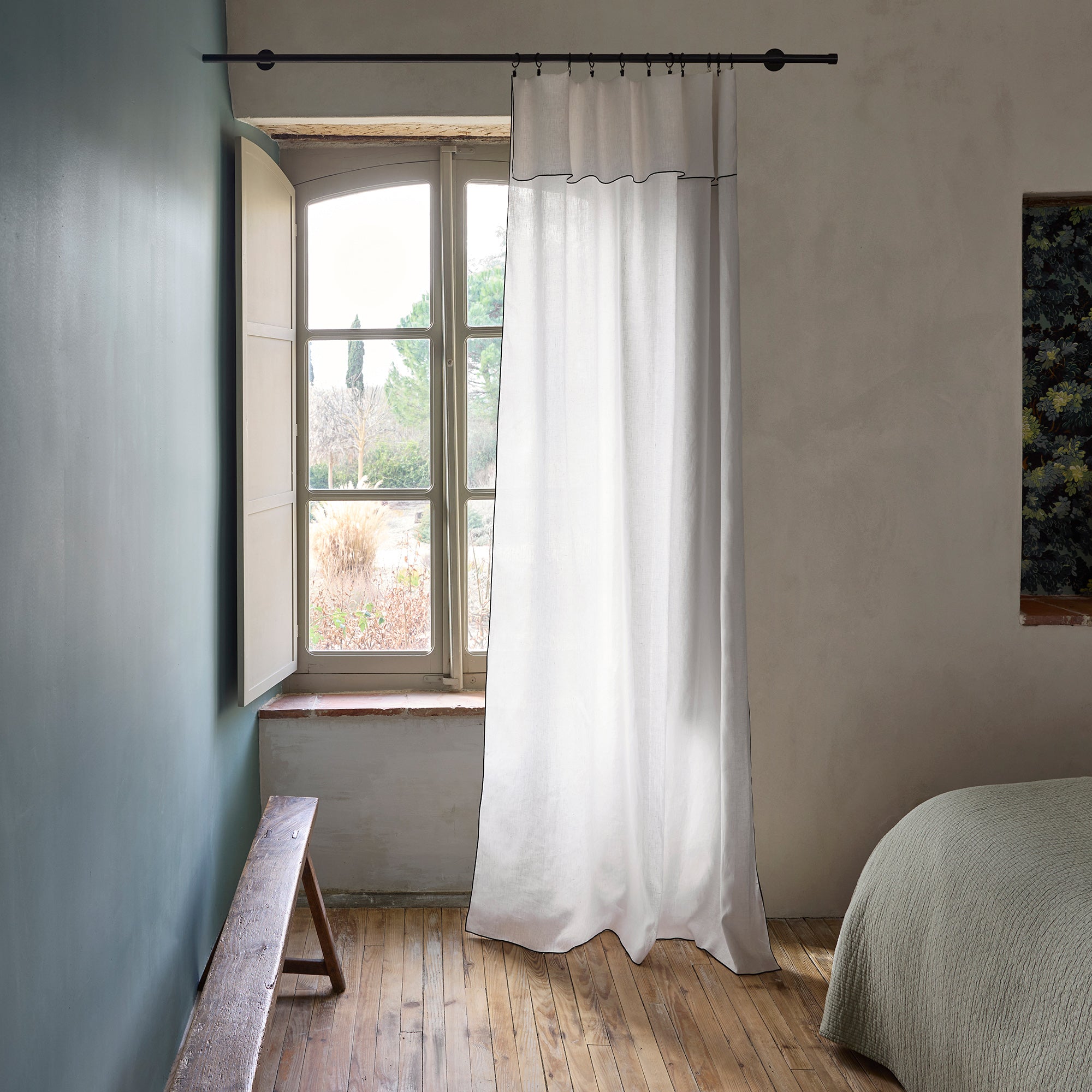Vorhangpaneel Carlina reines weiß