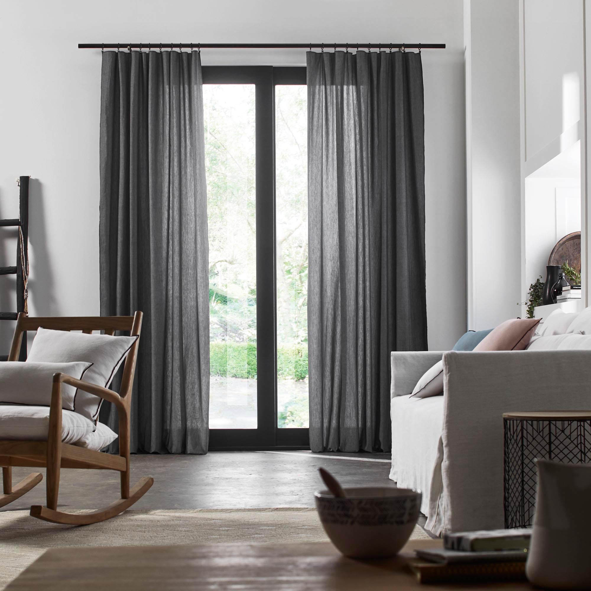 Rideau panneau MILA Gris anthracite