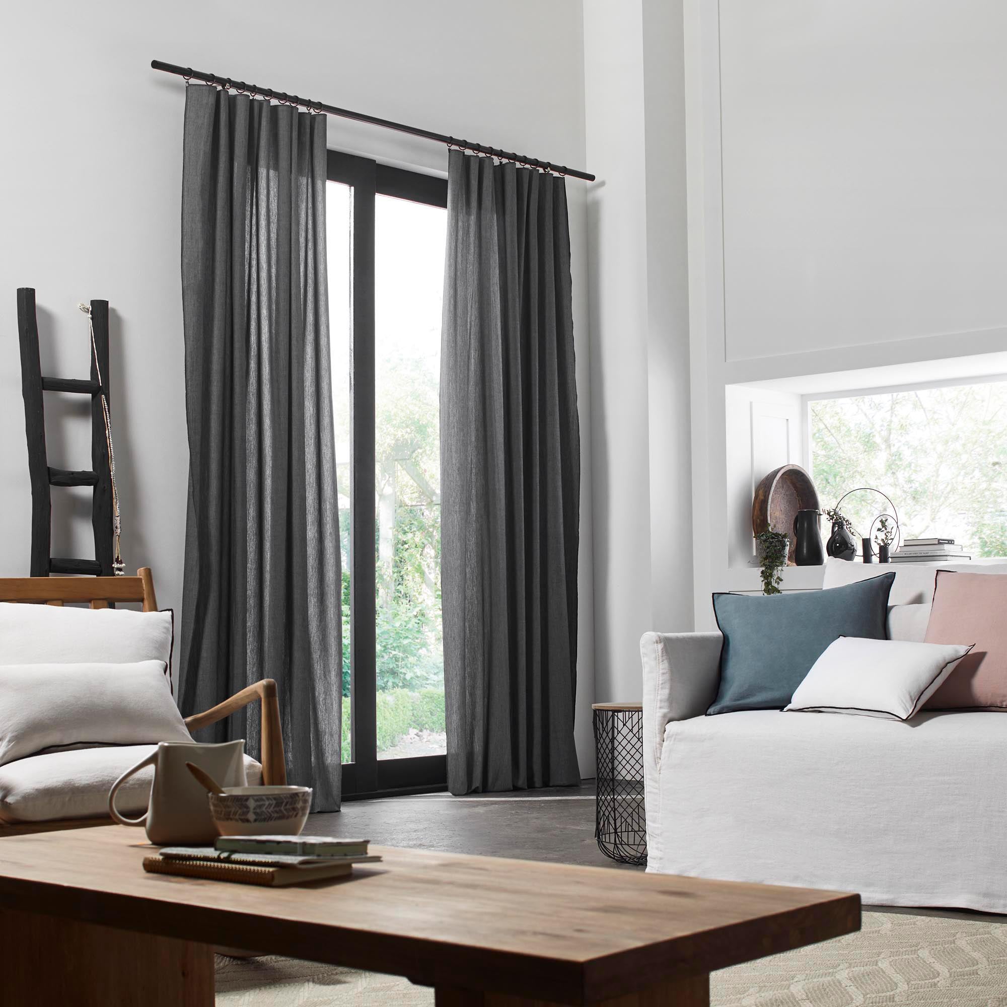 Rideau panneau MILA Gris anthracite