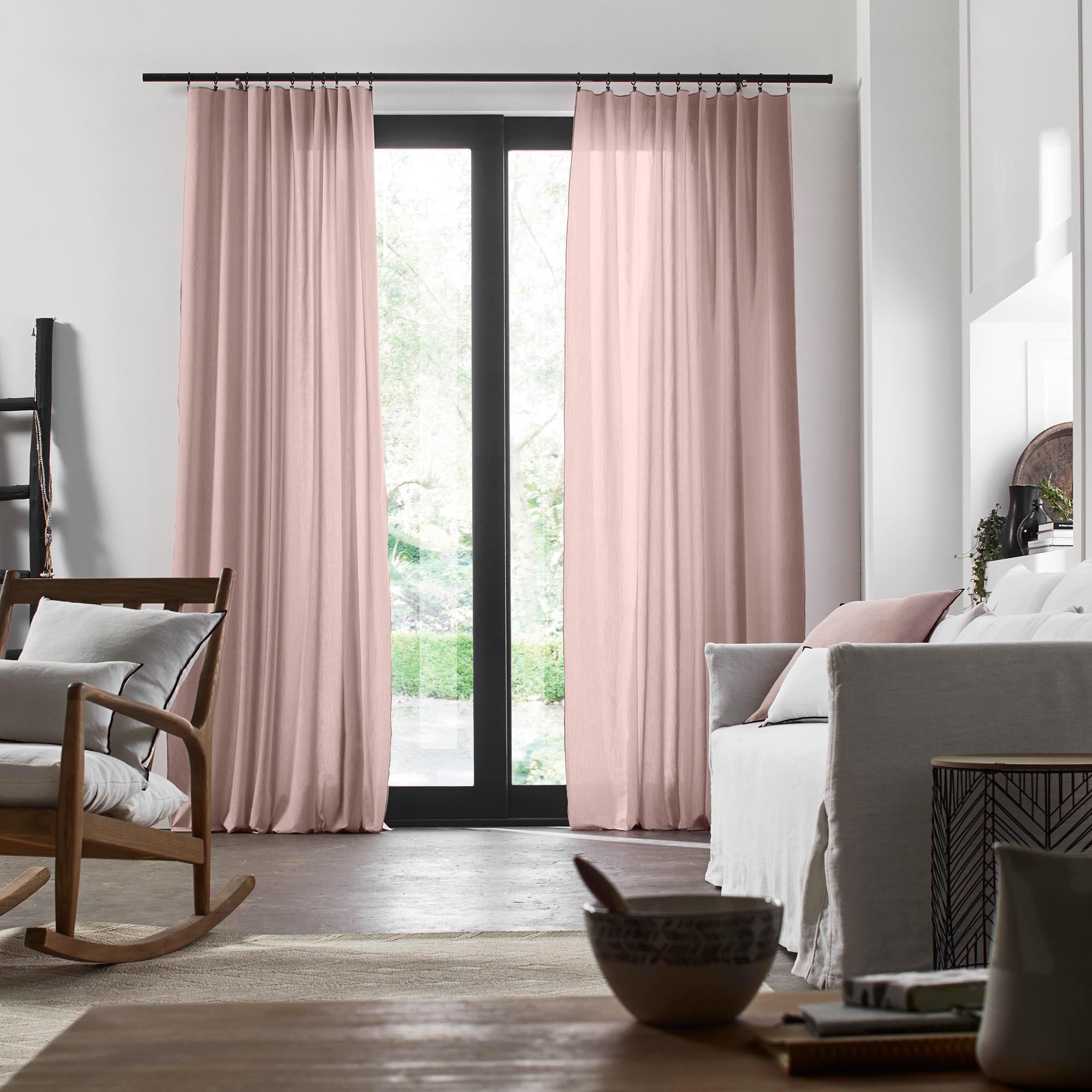 Rideau panneau MILA Vieux rose