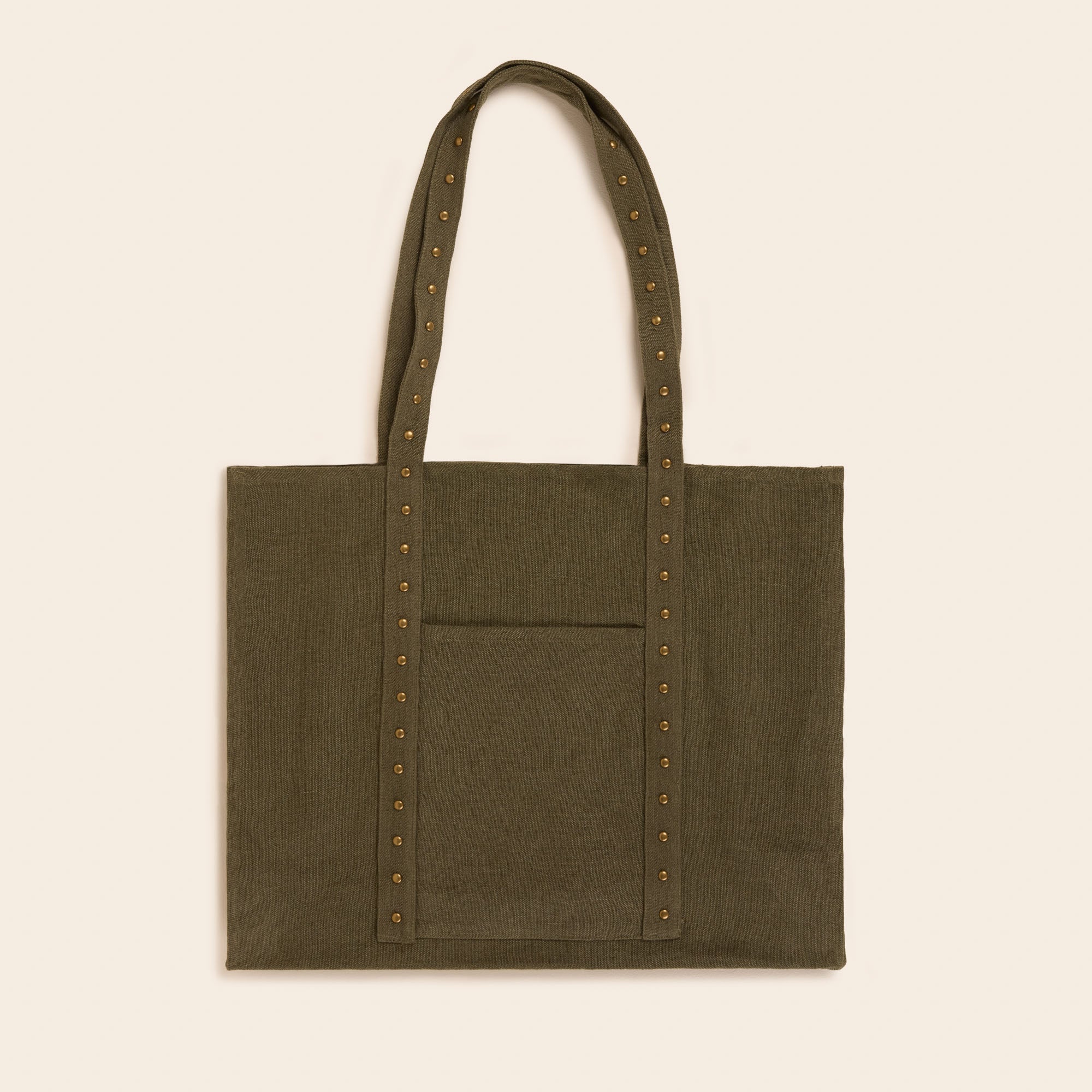 Sac NENIO kaki grisé et clous laiton