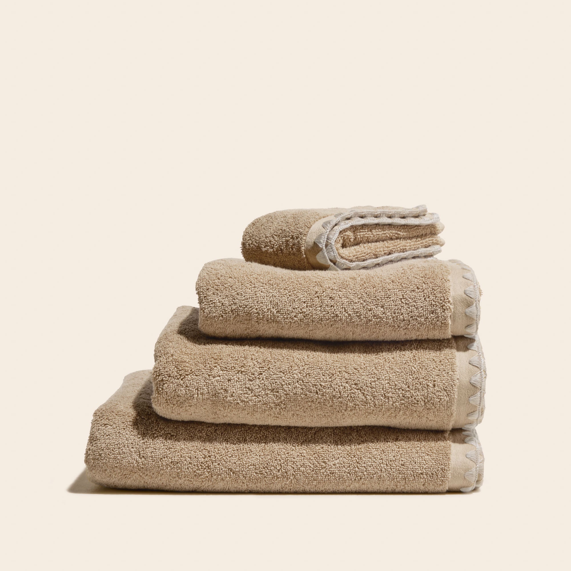 Serviette de toilette NERYDA beige lin