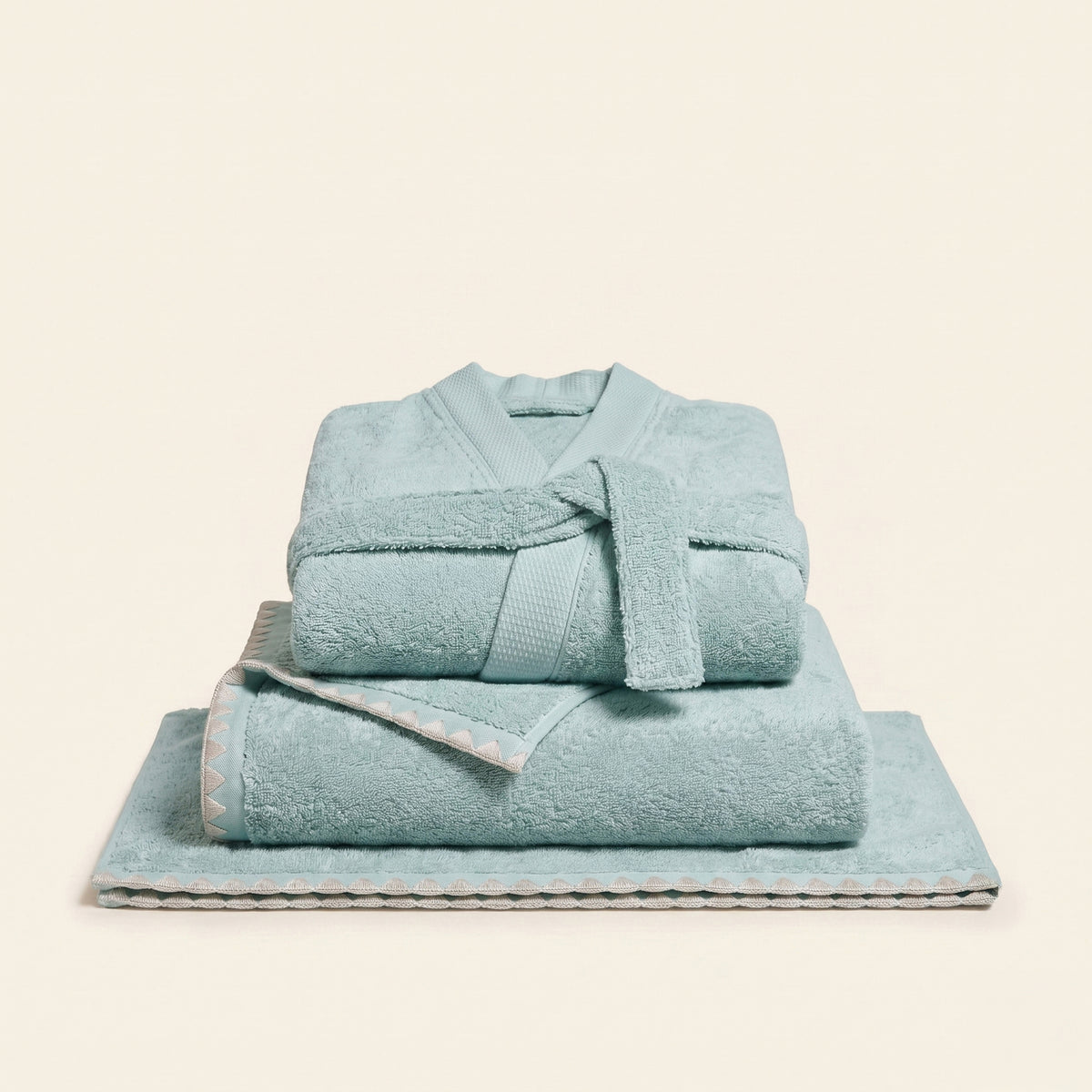 La Sortie de Bain NERYDA céladon et beige