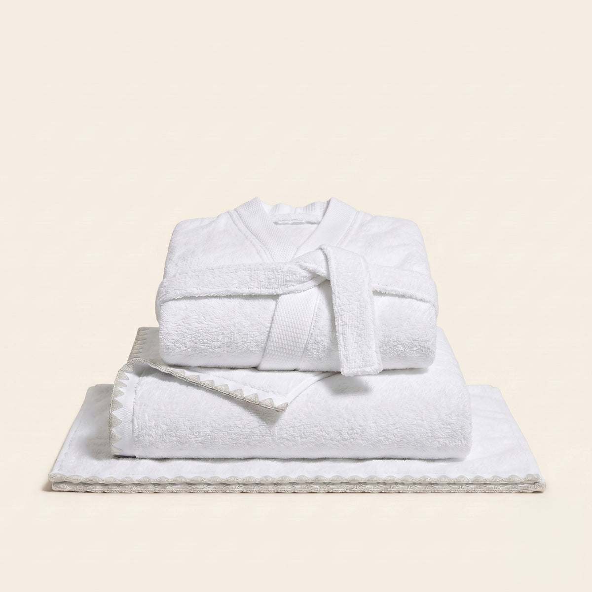 La Sortie de Bain NERYDA blanc et beige