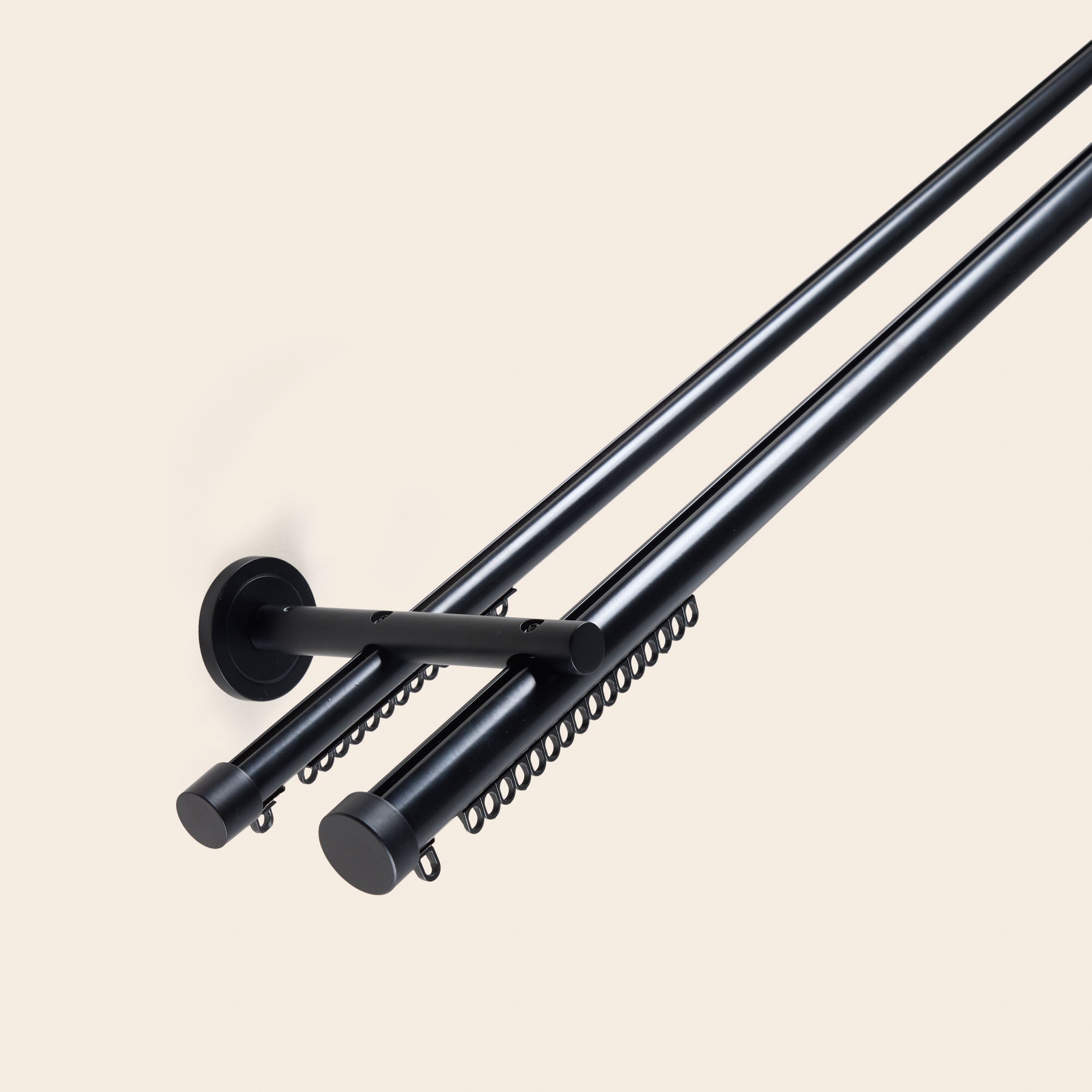 Support berceau double RAYIA noir mat