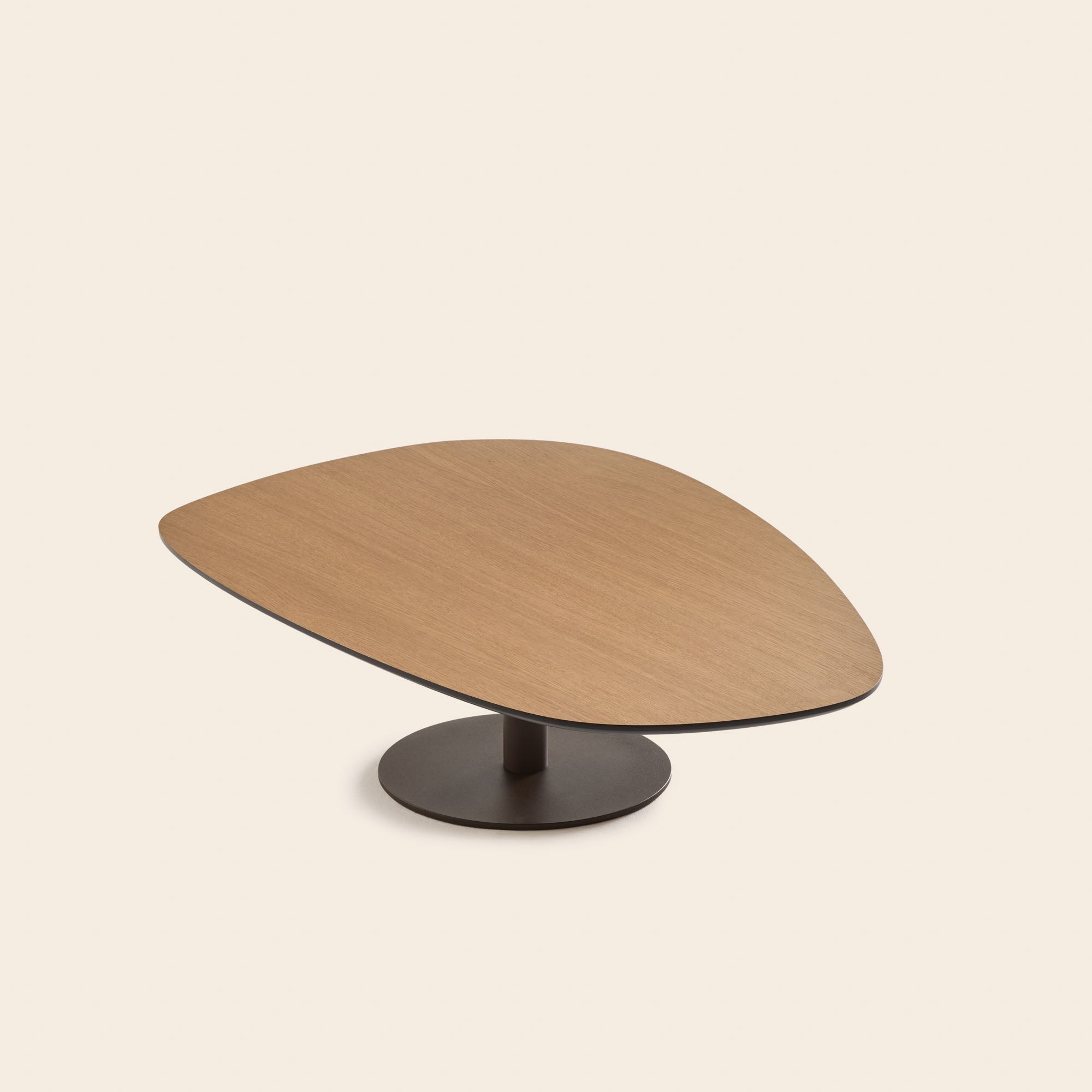 Table basse ISMERIA chêne et bronze