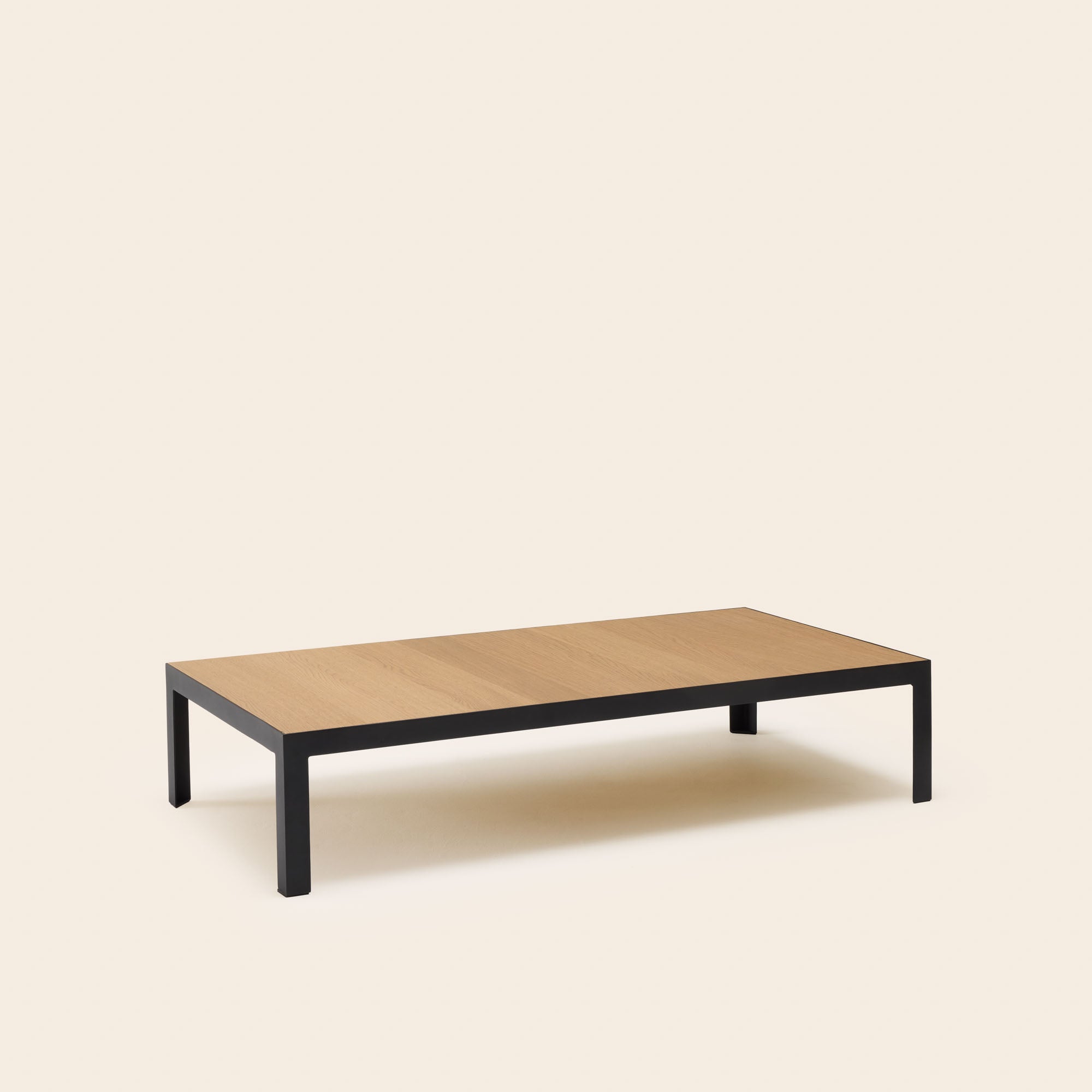 Table basse ORELIA 25cm bois et métal noir