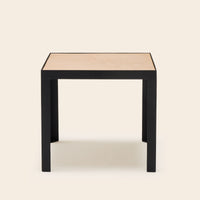 Table d'appoint ORELIA beige poudré et métal noir