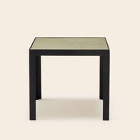 Table d'appoint ORELIA argile verte et métal noir