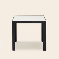 Table d'appoint ORELIA blanc minéral et métal noir