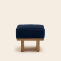 Tabouret ANCA velours bleu nuit