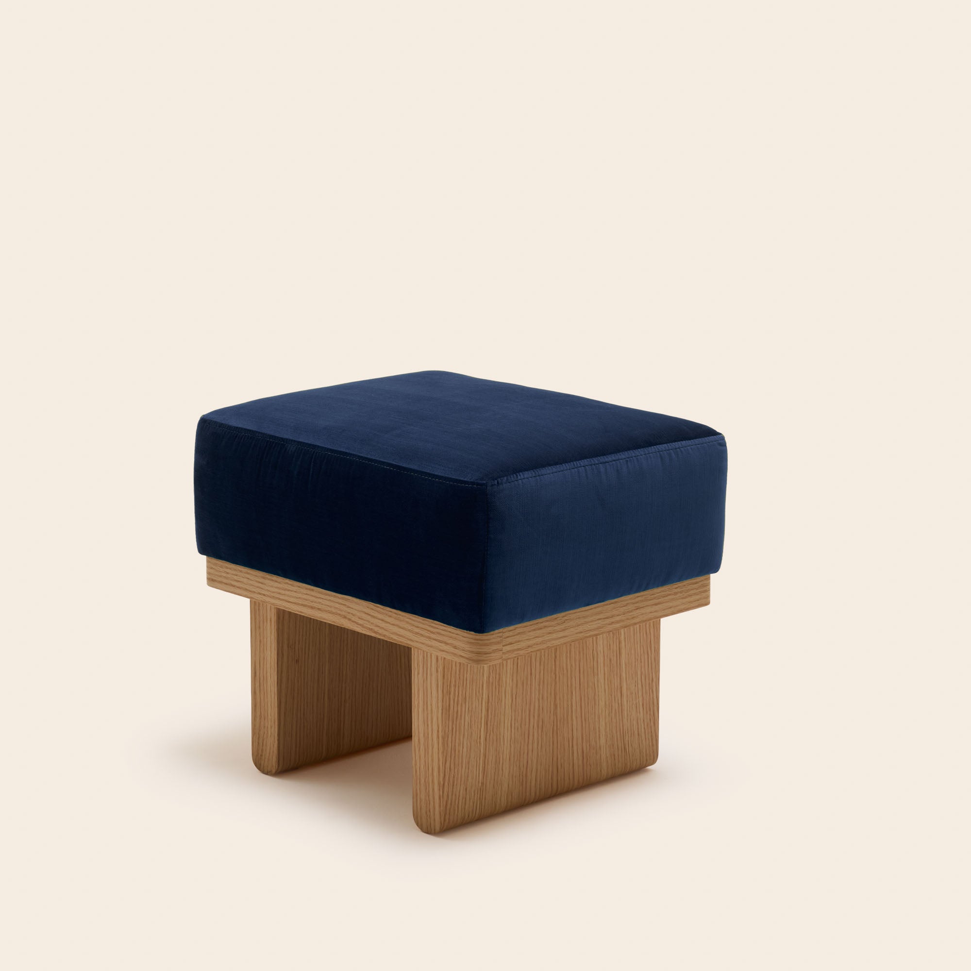 Tabouret ANCA velours bleu nuit