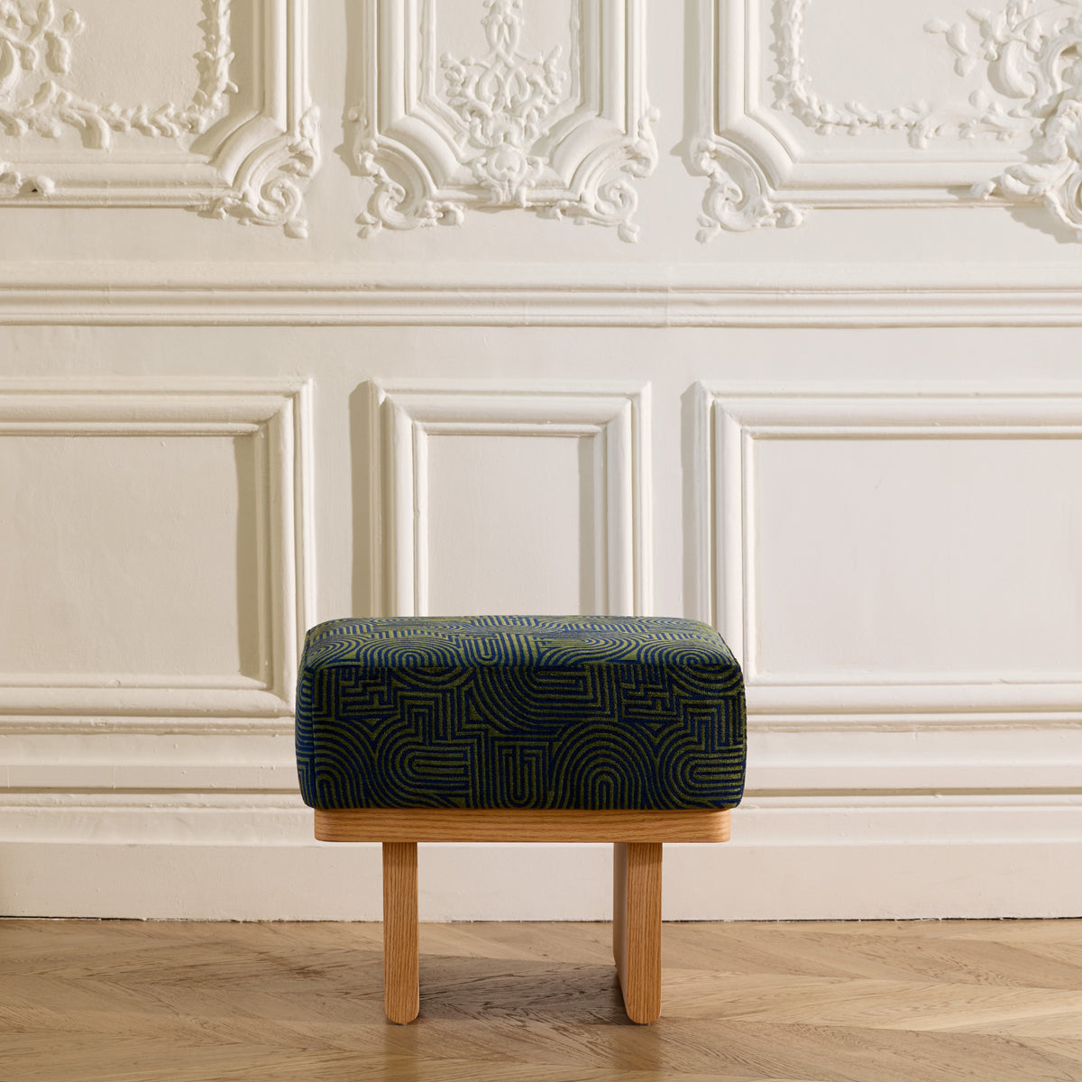 Tabouret ANCA klark bleu nuit et vert olive