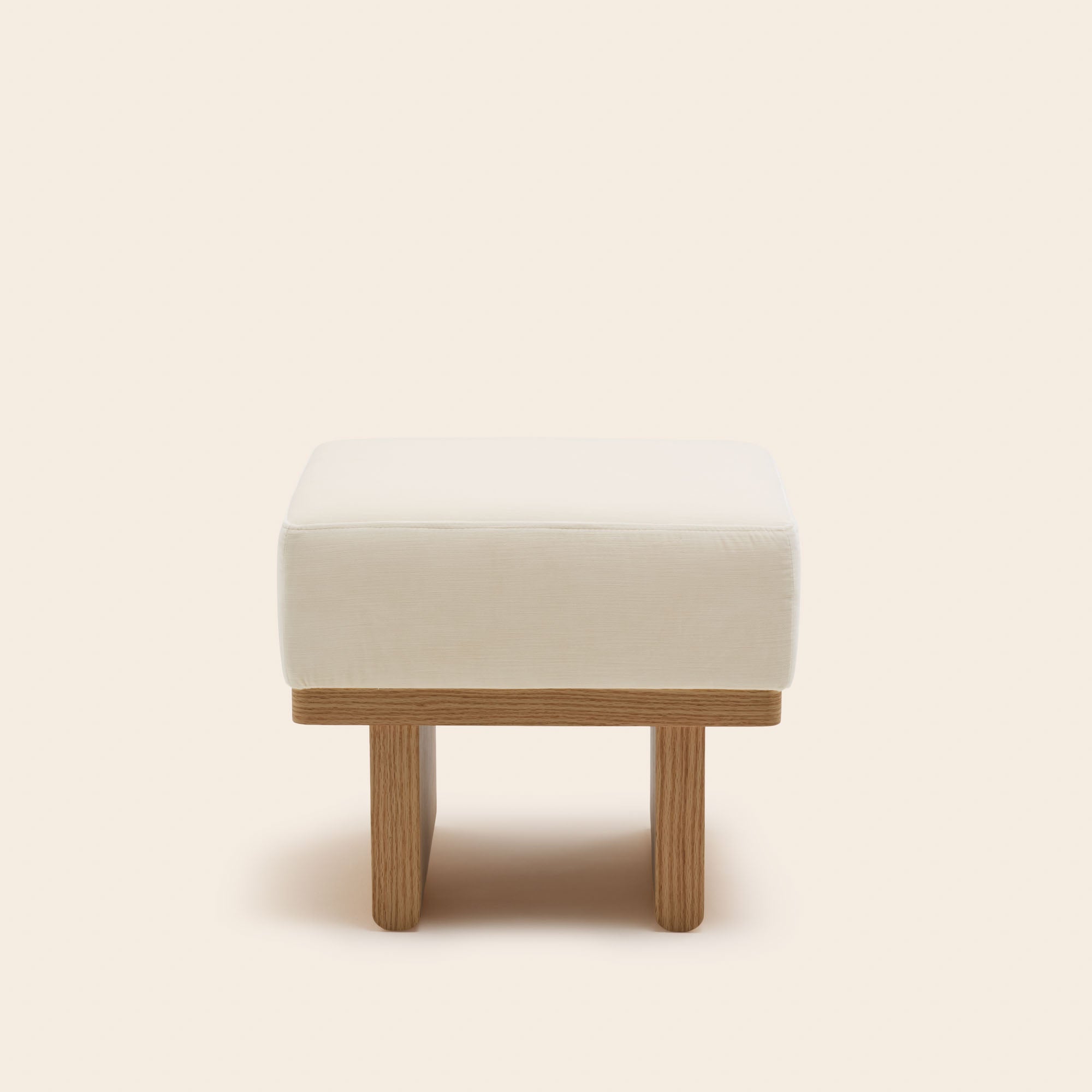 Tabouret ANCA velours ivoire