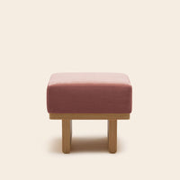 Tabouret ANCA velours pêche rosé