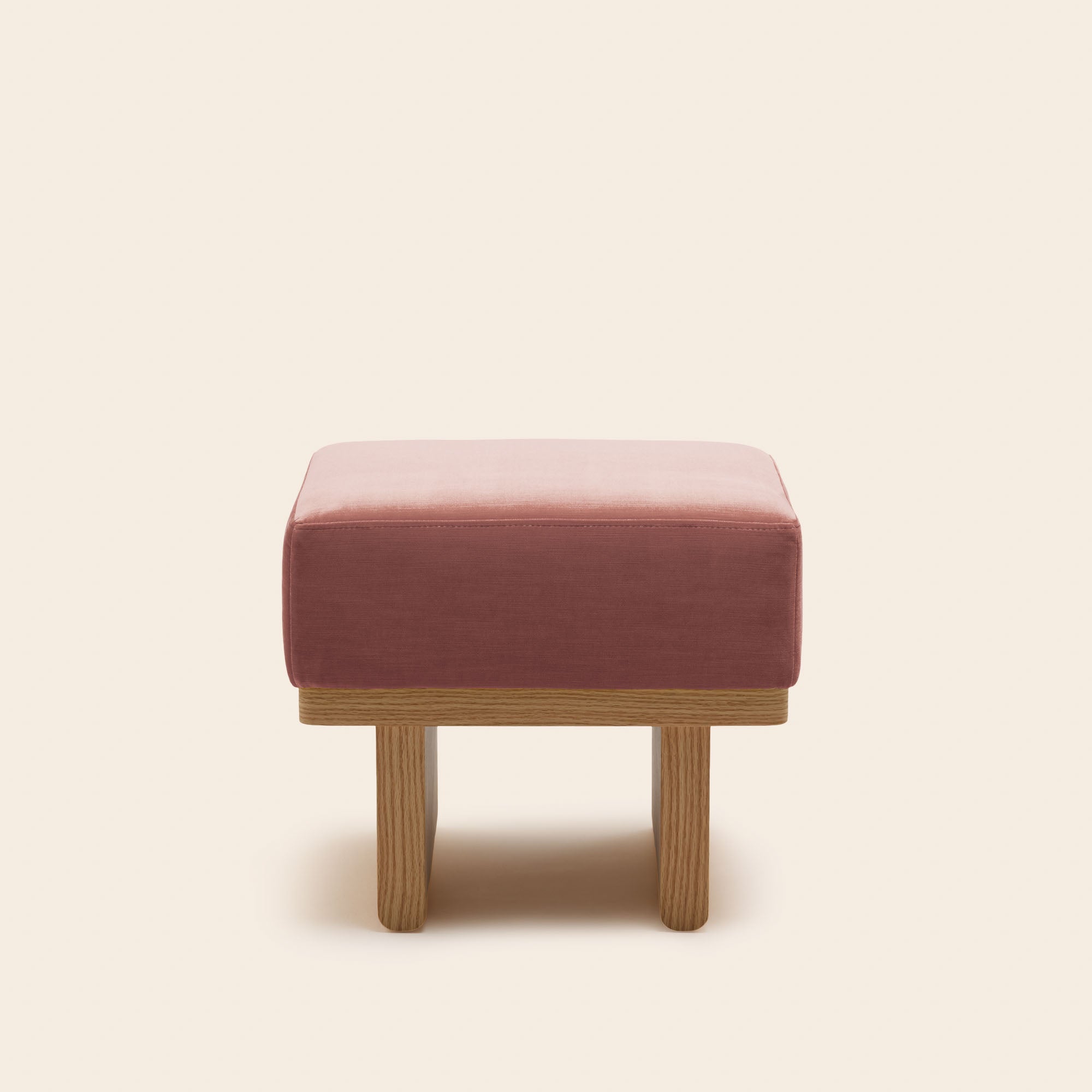 Tabouret ANCA velours pêche rosé