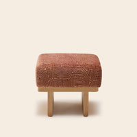 Tabouret ANCA klark rose de pêcher caramel