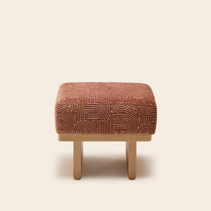 Tabouret ANCA klark rose de pêcher caramel