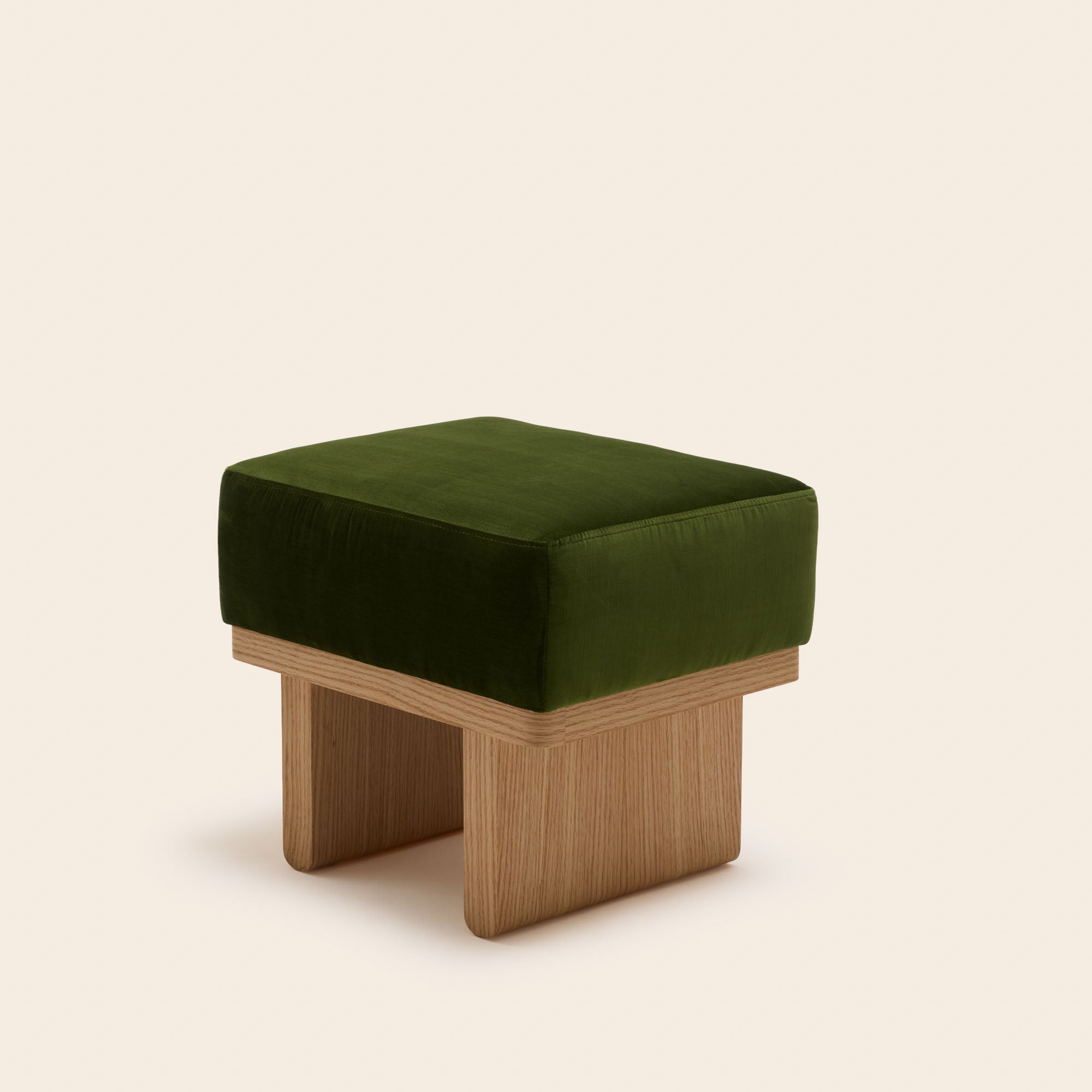 Tabouret ANCA velours vert olive