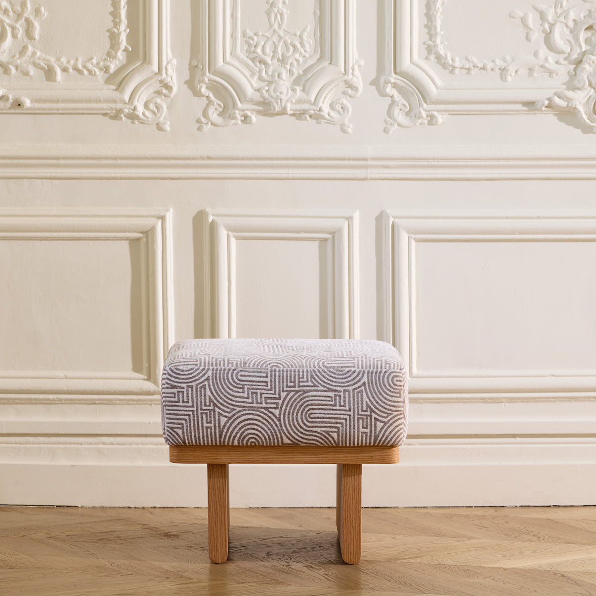 Tabouret ANCA klark blanc et naturel
