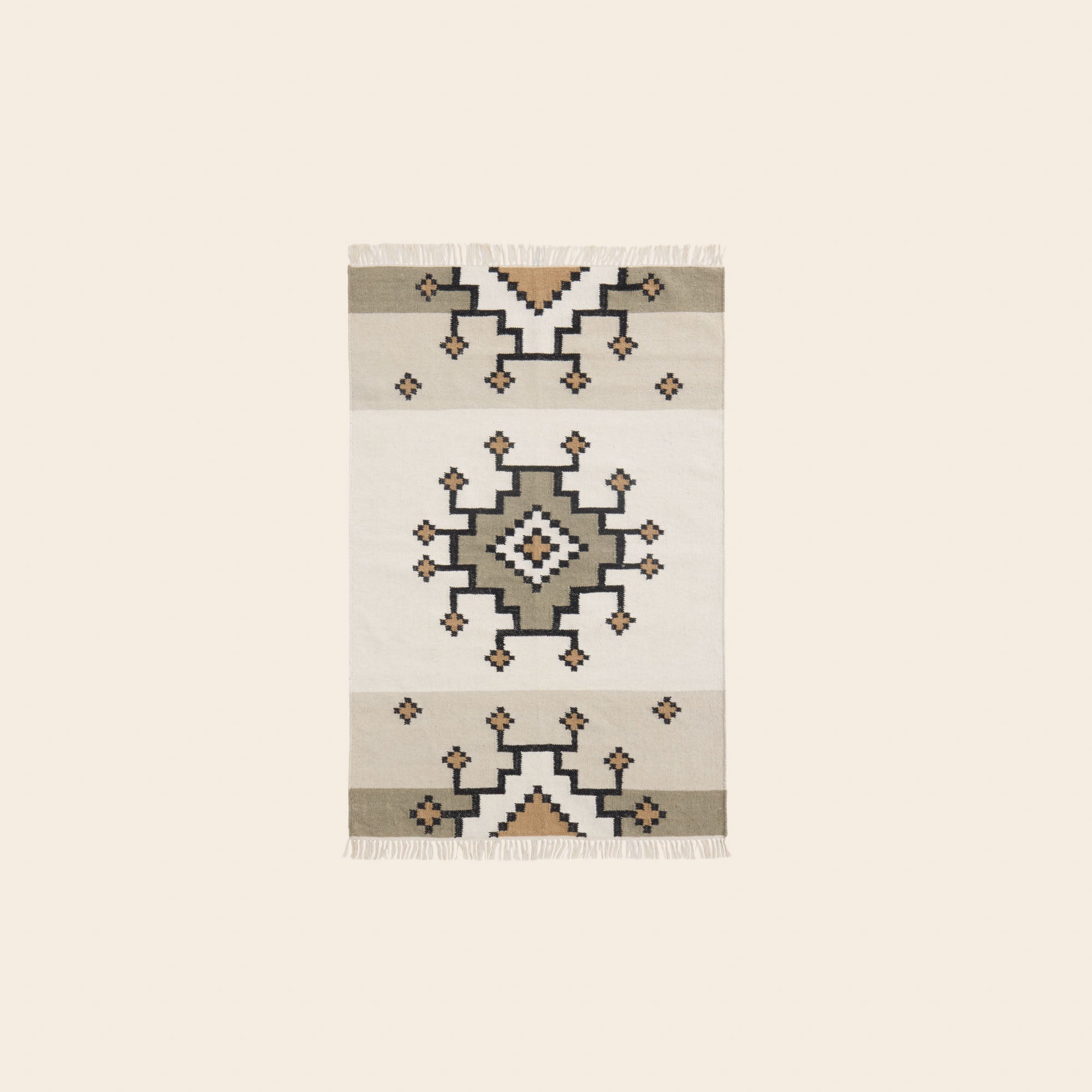 Tapis de sol BOUEKRI naturel et taupe