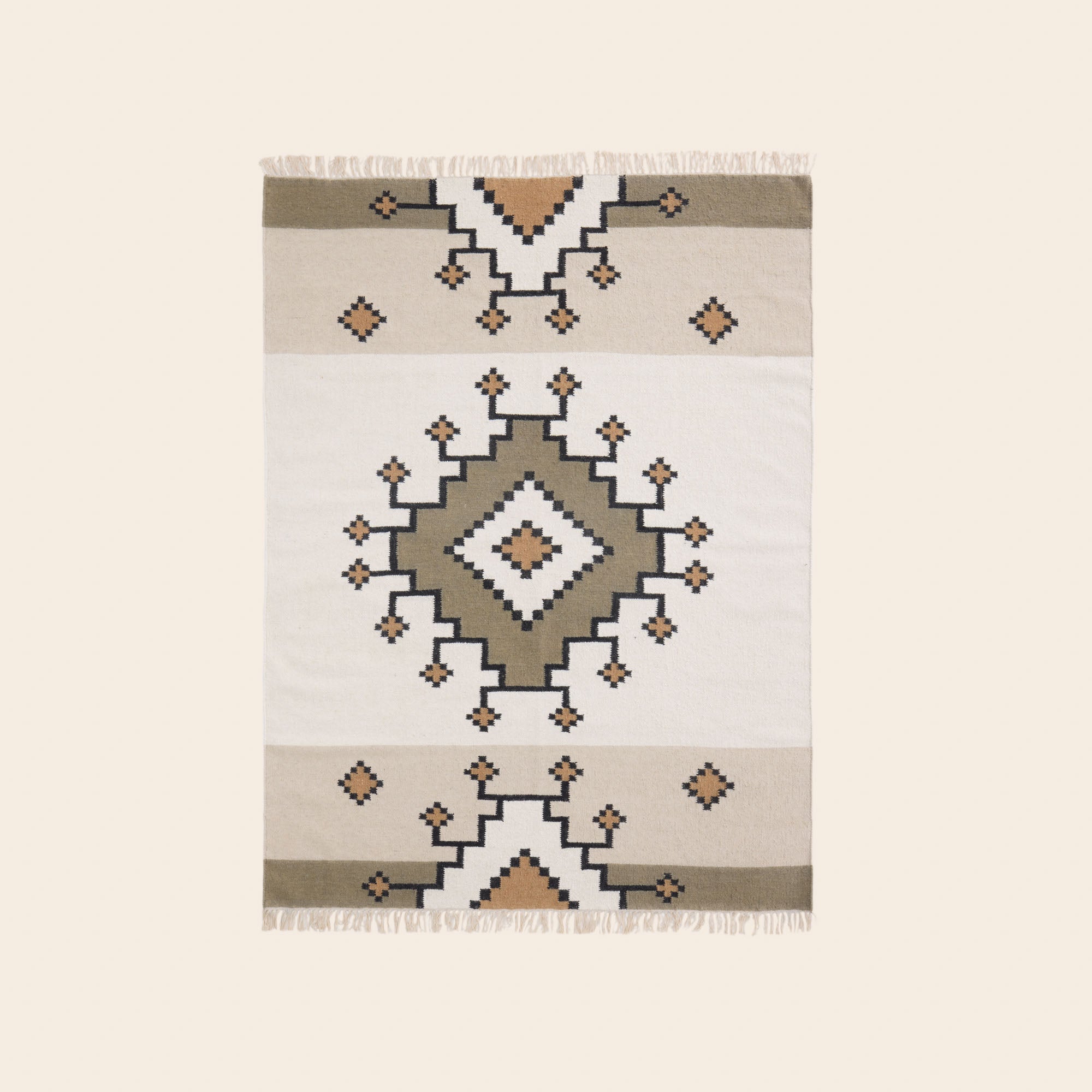 Tapis de sol BOUEKRI naturel et taupe