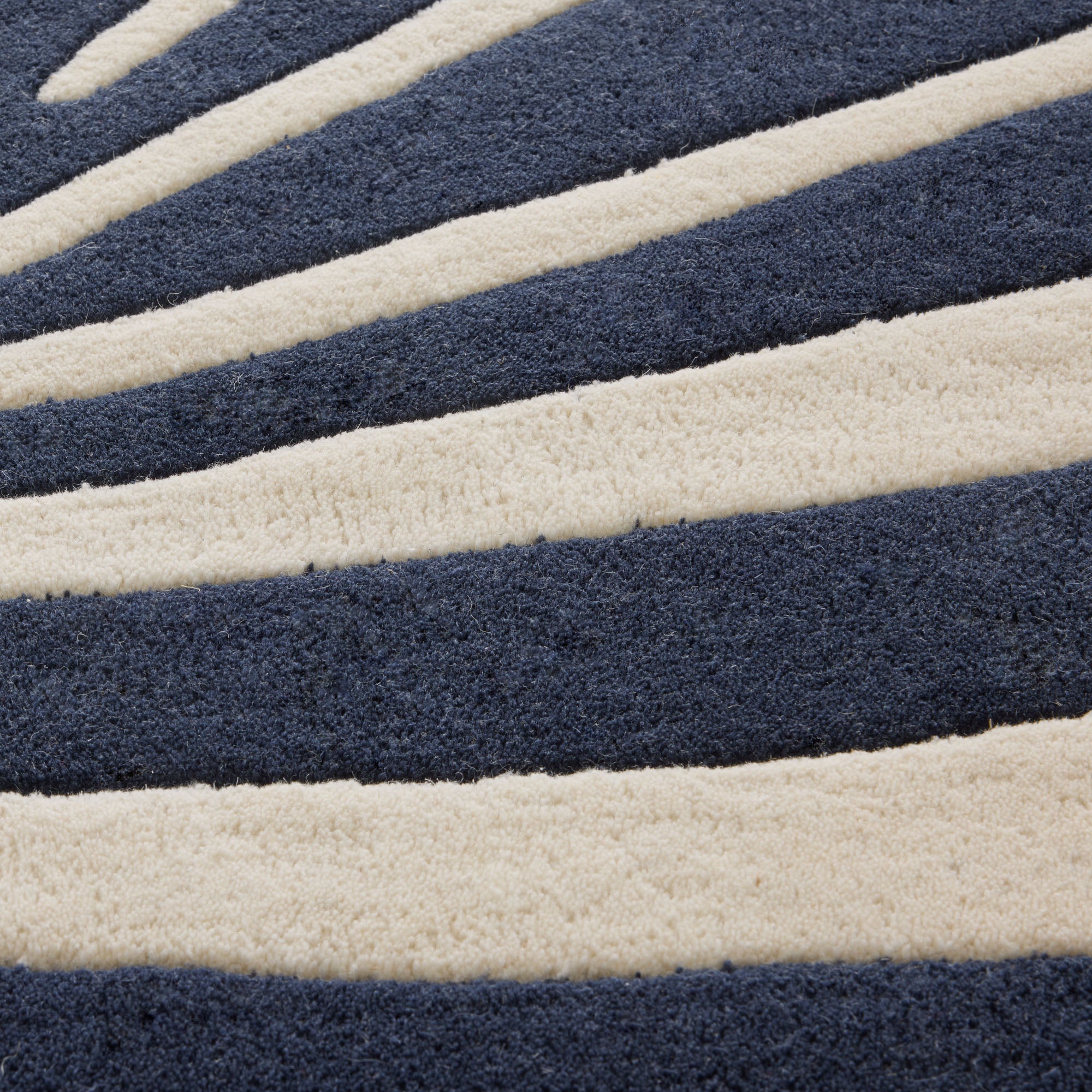 Tapis de sol TROPI ecru et indigo