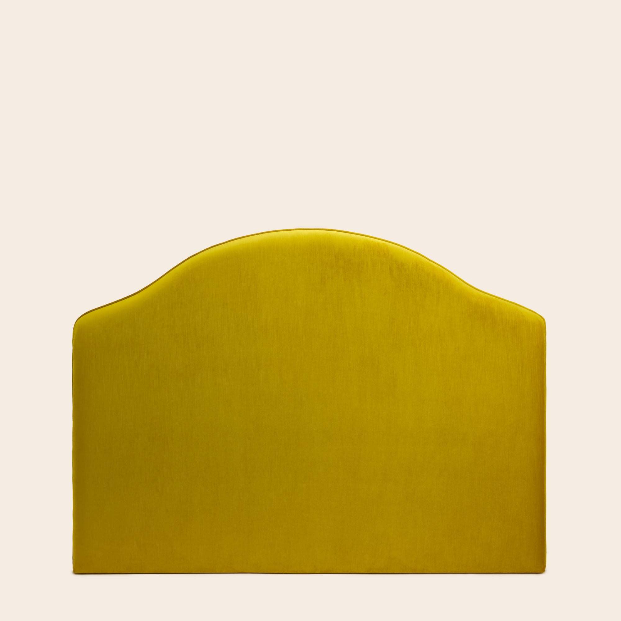 Testiera imbottita CEPHEE in velluto giallo zolfo