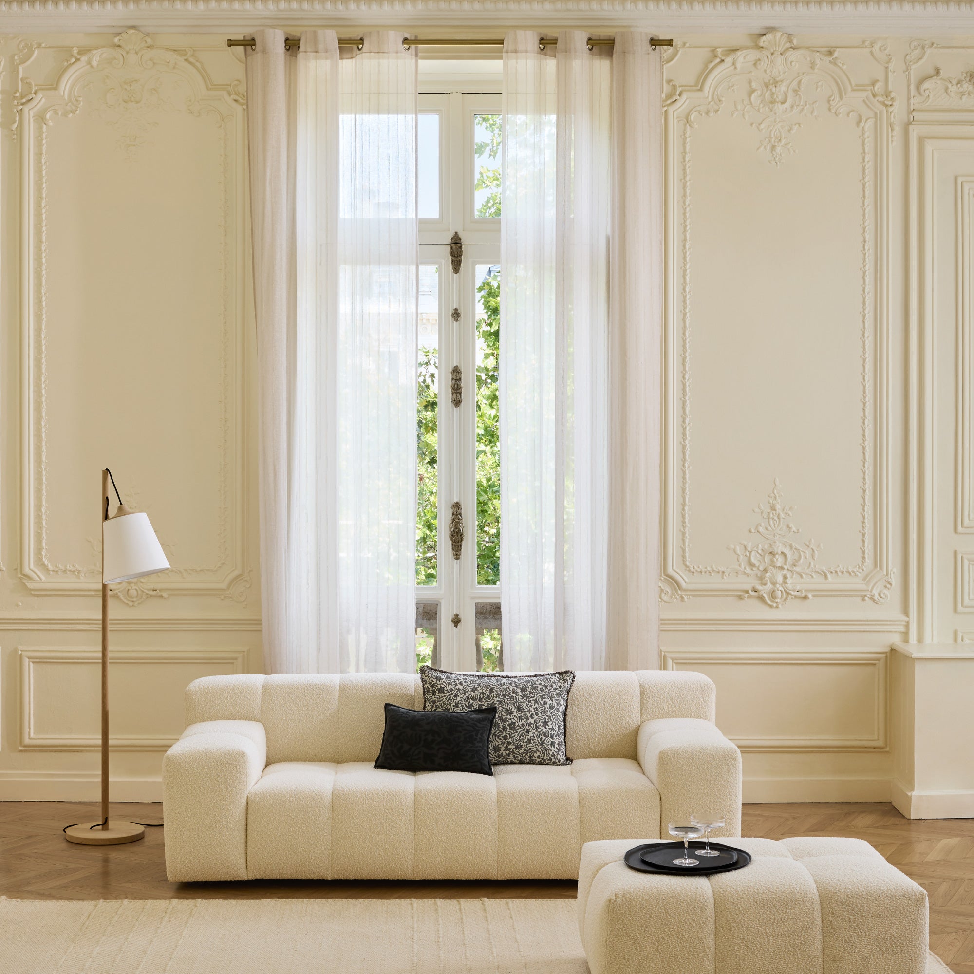 ITAK ivory eyelet sheer curtain