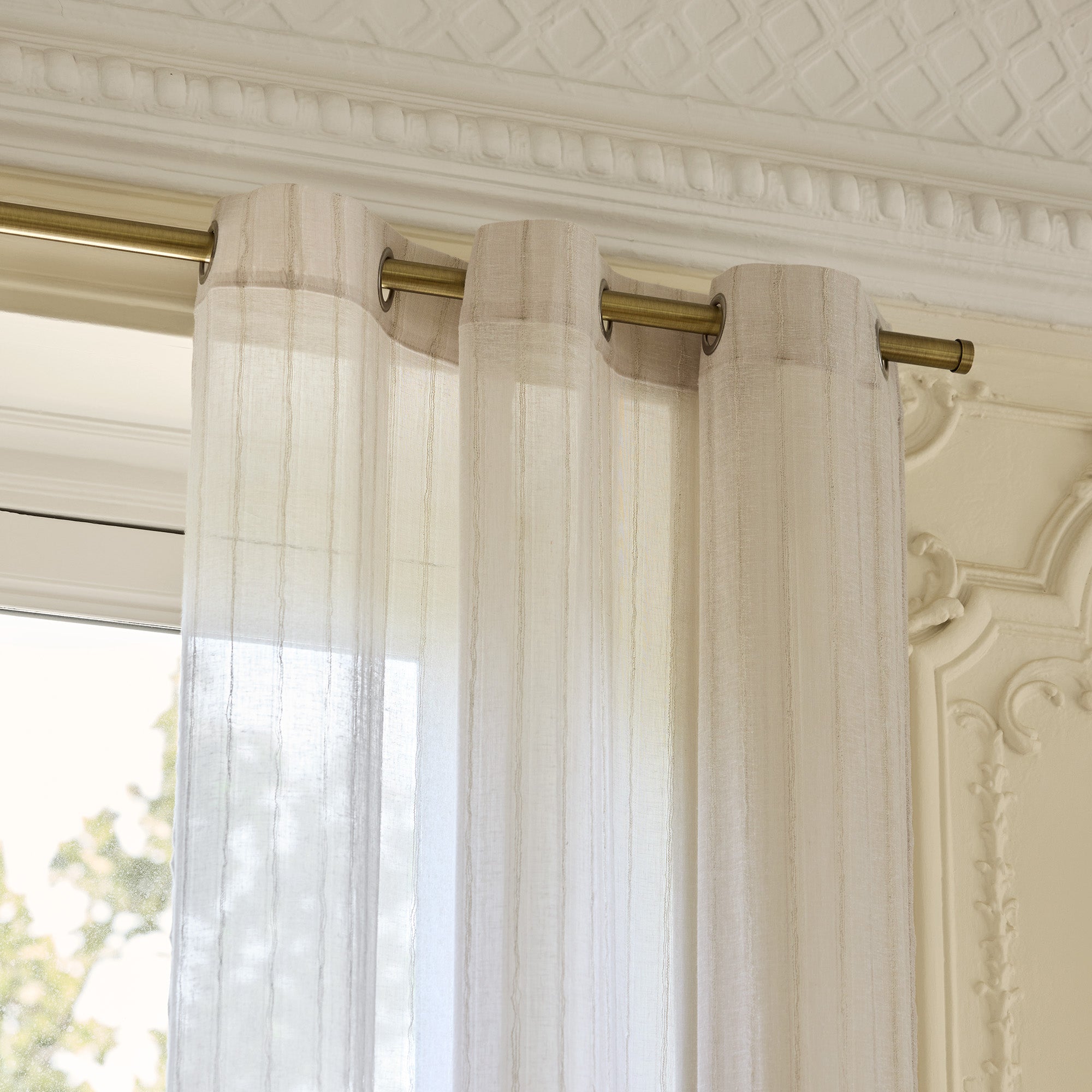ITAK ivory eyelet sheer curtain
