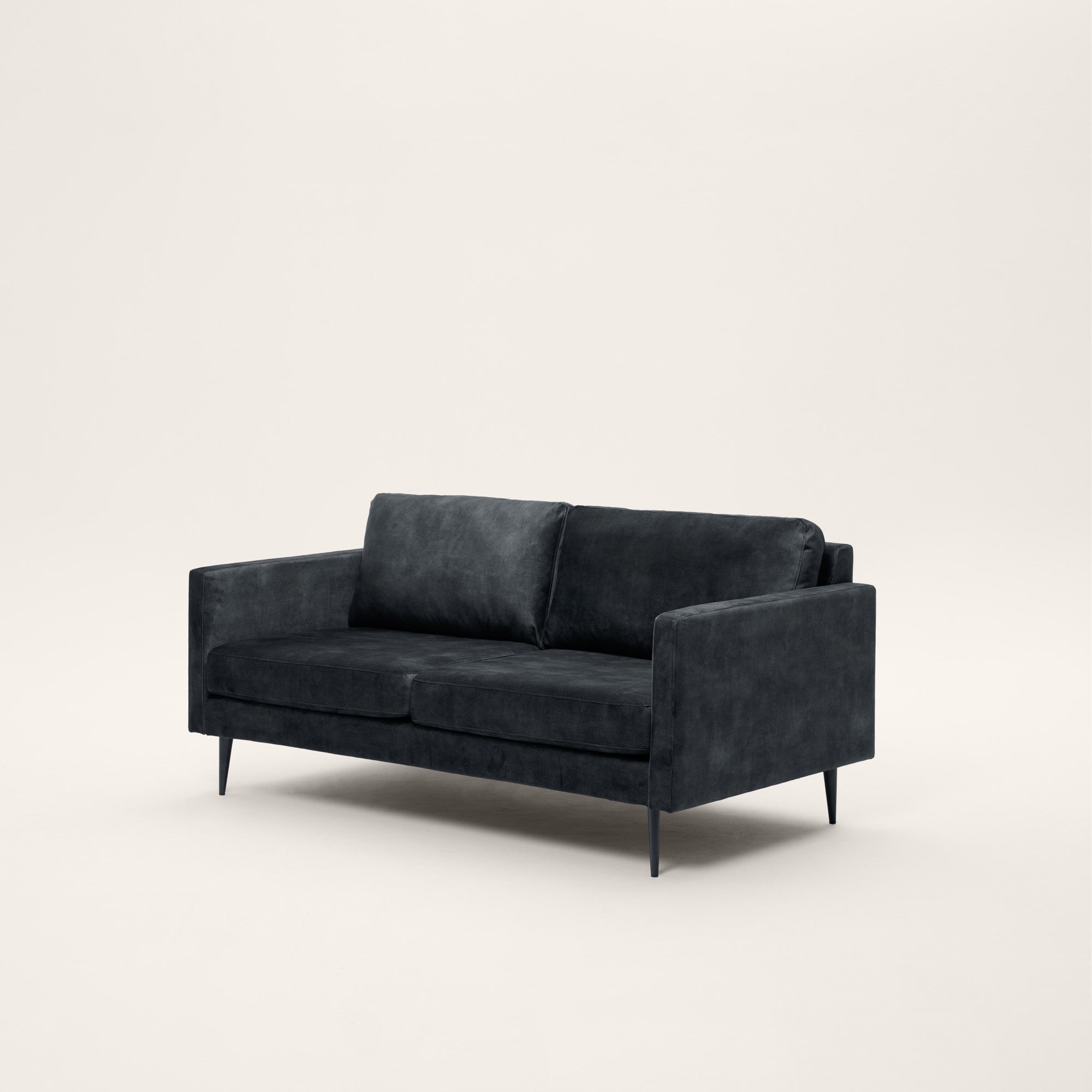 Canapé 2 places CESARE velours vintage graphite