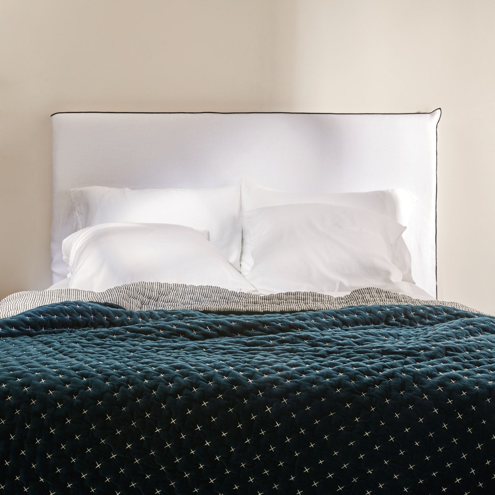 Couvre-lit matelassé MALO pétrole