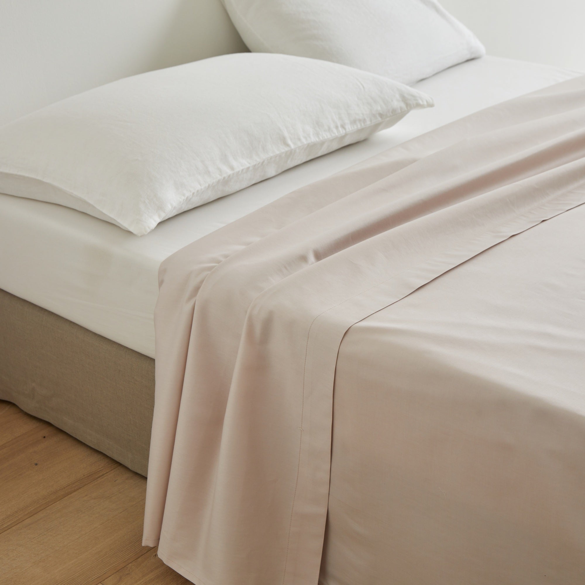 Drap plat AURORE beige clair