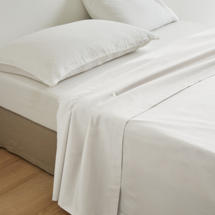 Drap plat AURORE blanc