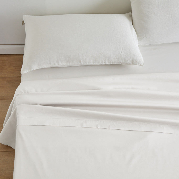 Drap plat AURORE blanc