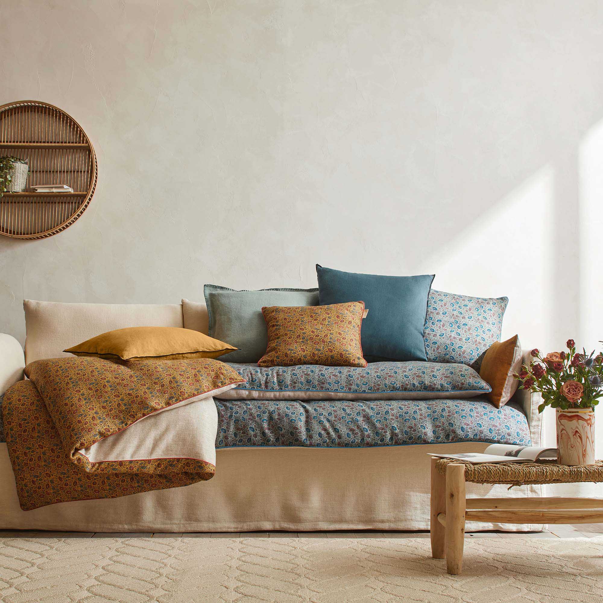 Housse d'édredon ANUSHA vert