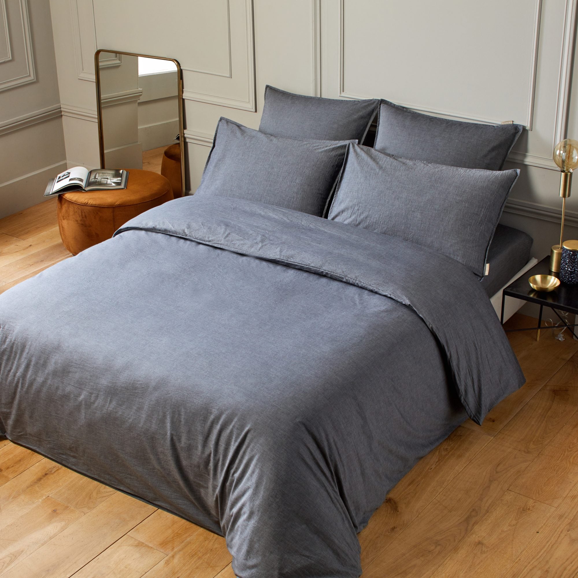 Housse de couette LIAM gris anthracite