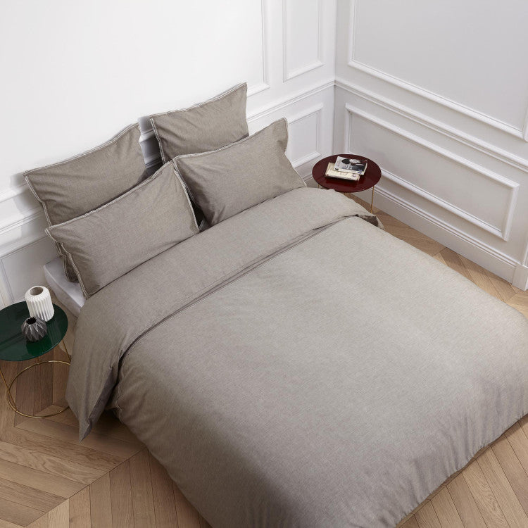 Housse de couette LUKE taupe