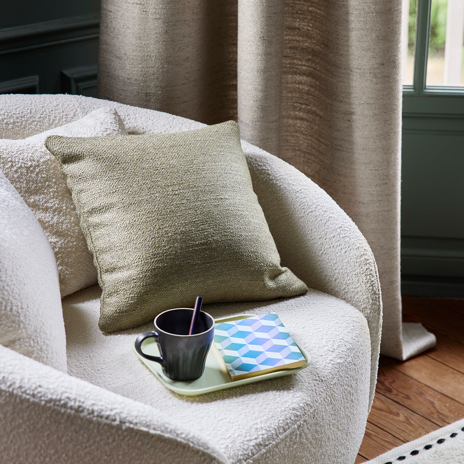 Housse de coussin ORSSO olivier