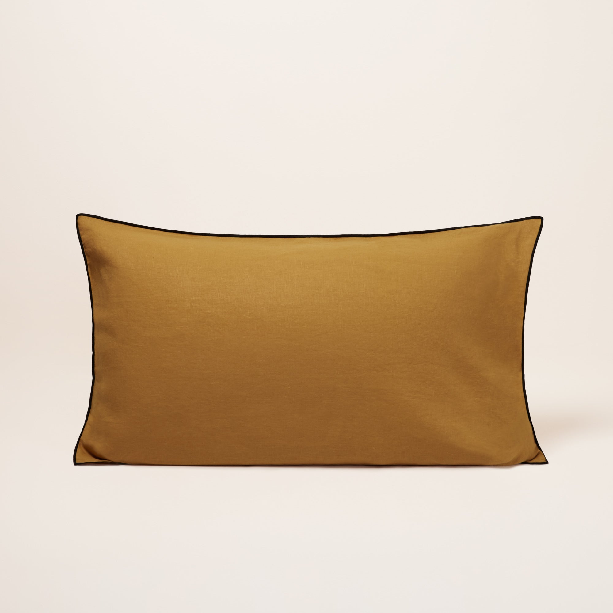 Lot de 2 taies d'oreiller CARLINA bronze et bourdon noir