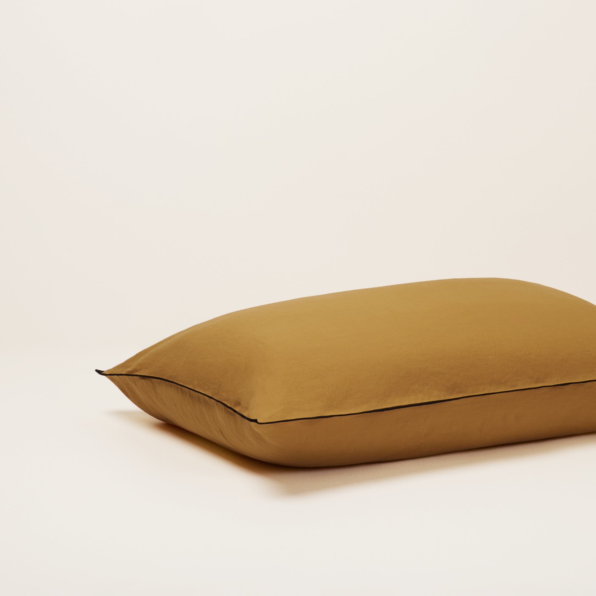 Lot de 2 taies d'oreiller CARLINA bronze et bourdon noir