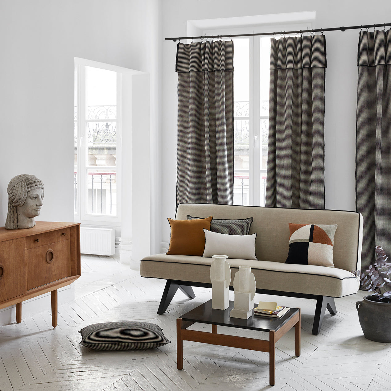 Panneau DONNIE naturel et noir