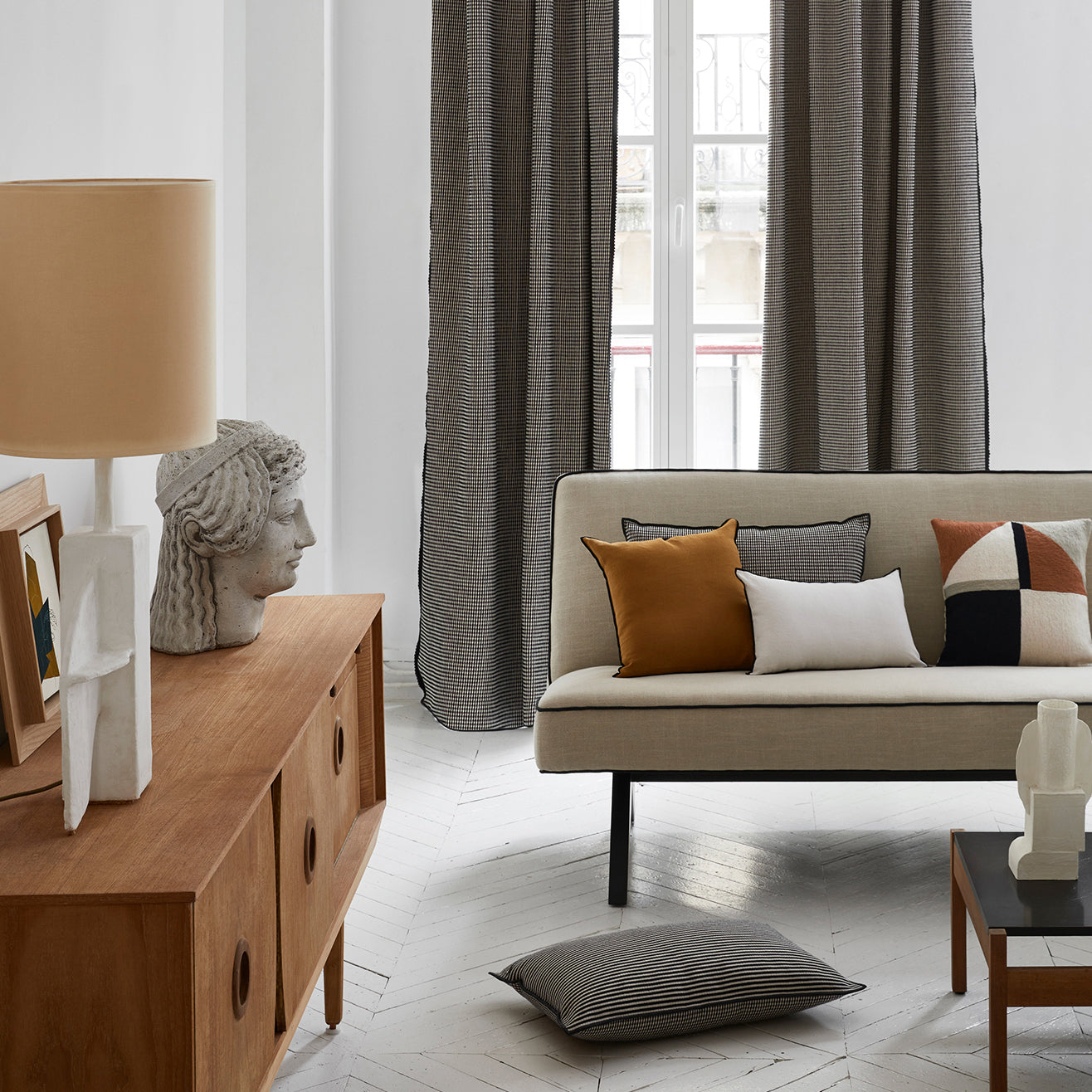 Panneau DONNIE naturel et noir