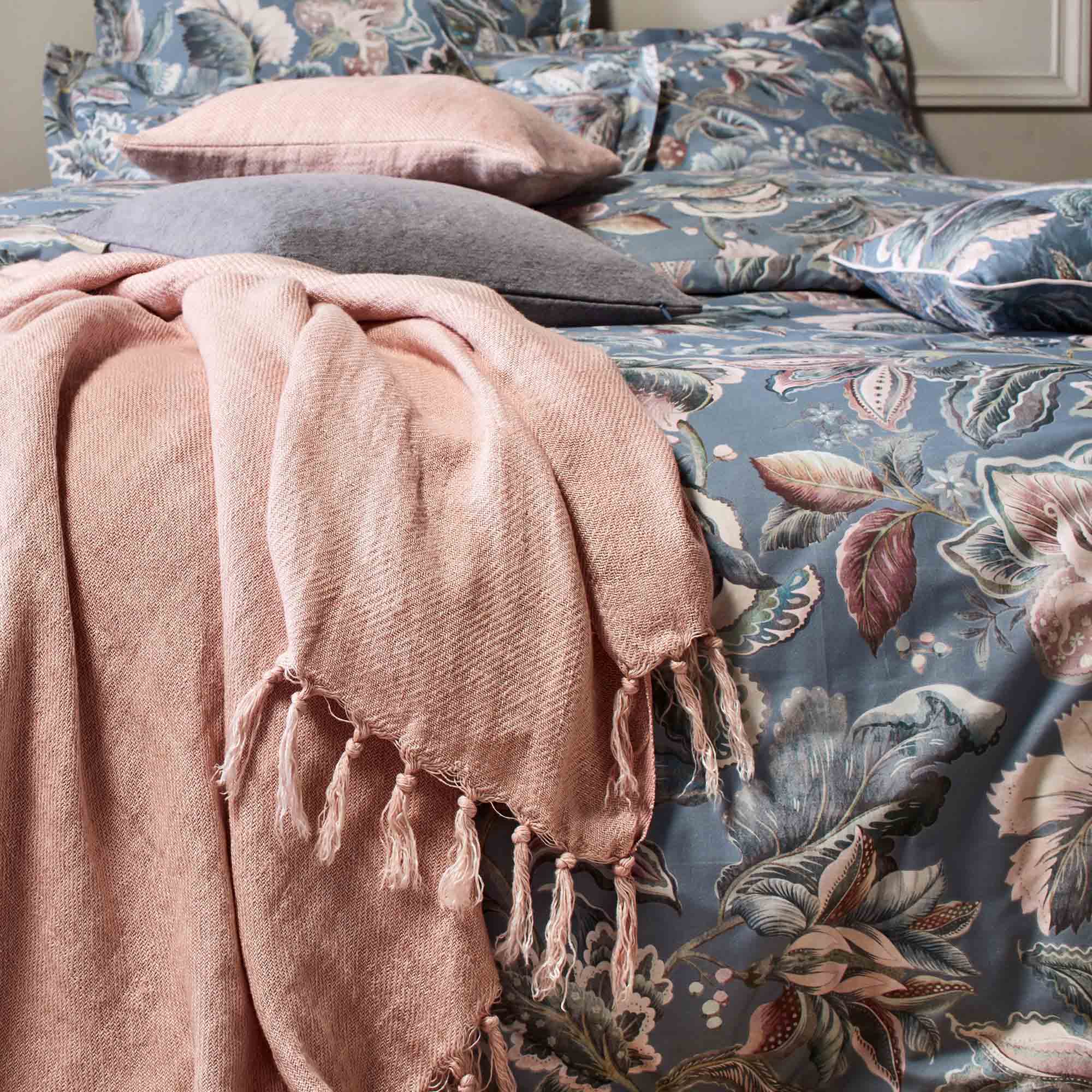 Plaid NOA rose poudré