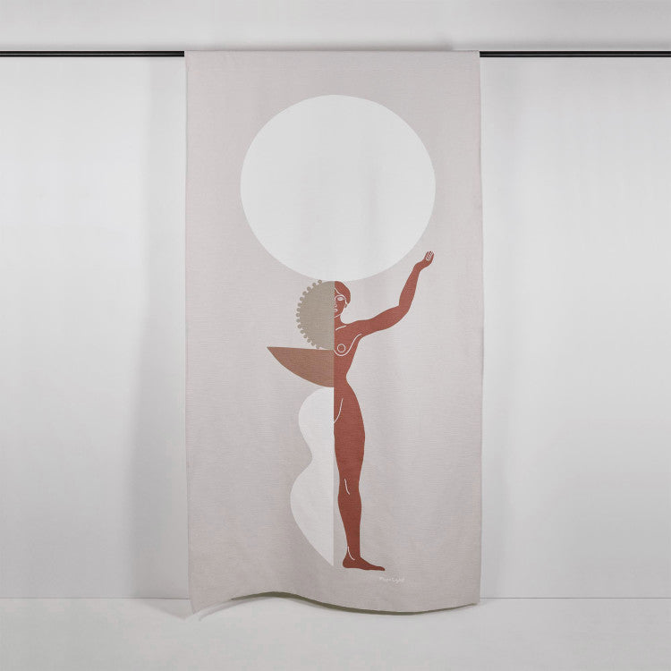 Rideau à coulisse PILAR naturel et ivoire