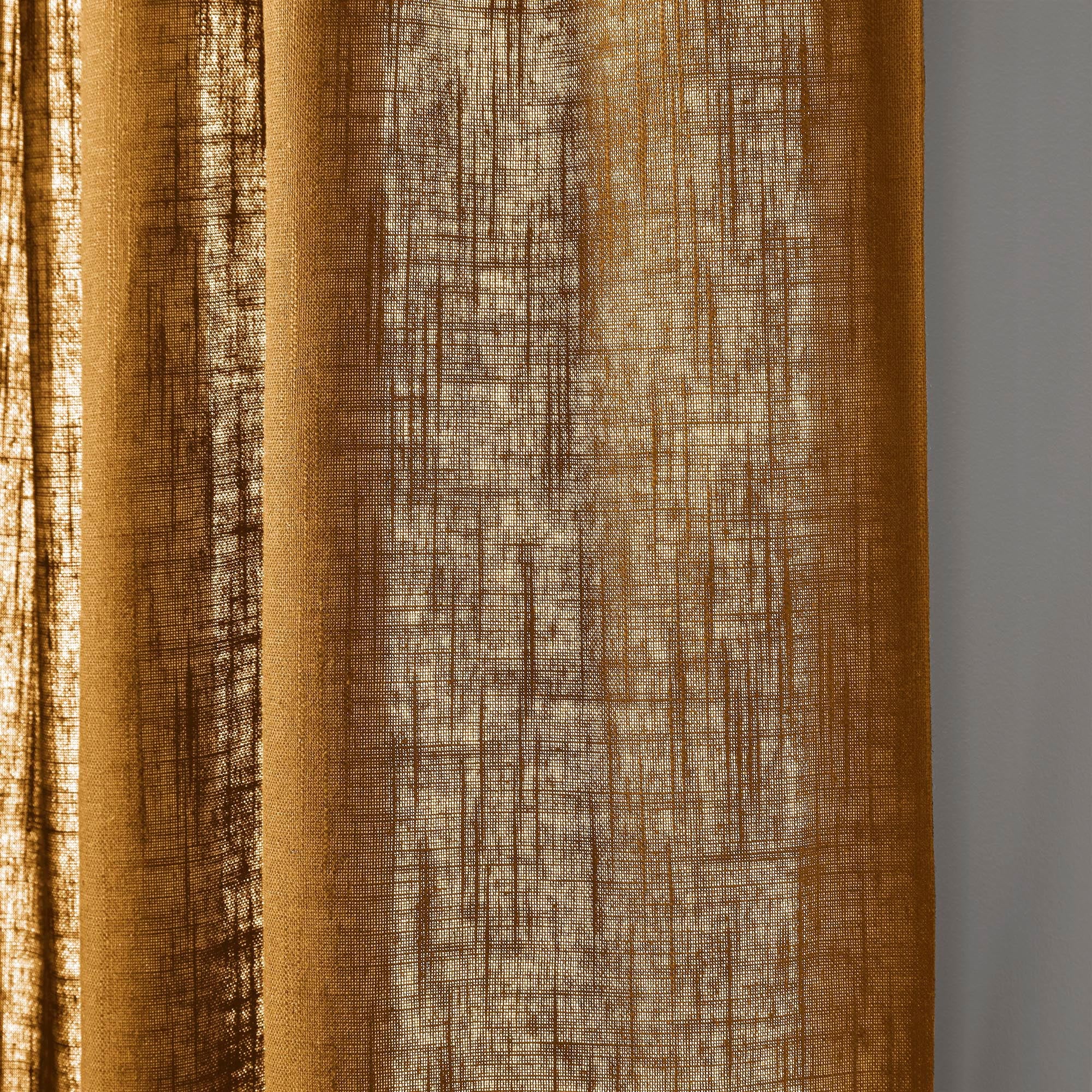 Rideau à galon fronceur BELLAVISTA safran