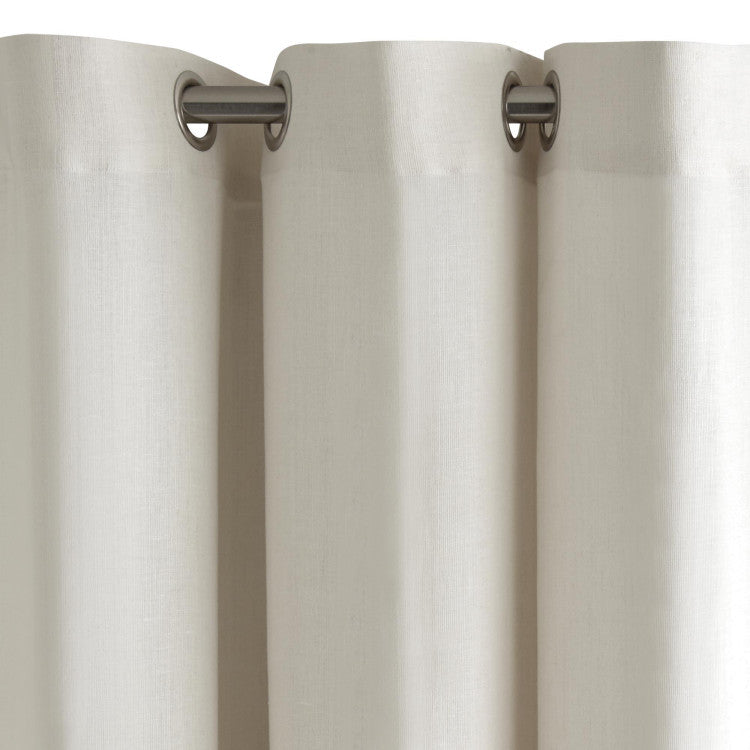 Rideau à oeillets ELIO blanc cassé et gris