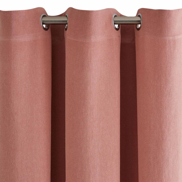 Rideau à oeillets NINO argile et feston