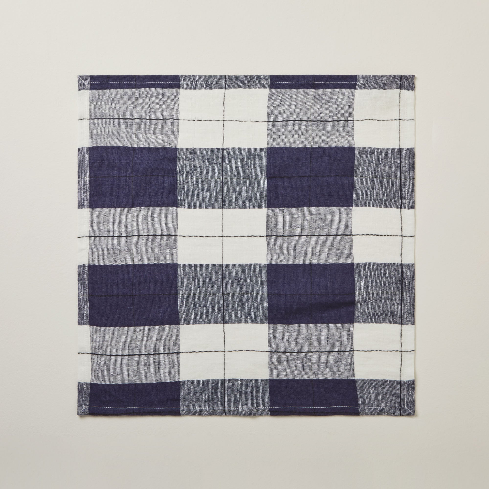 Serviette de table GREGORY encre et blanc cassé