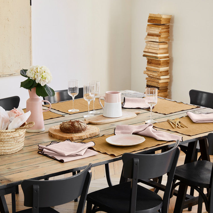 Set de table CARLINA bronze et bourdon noir